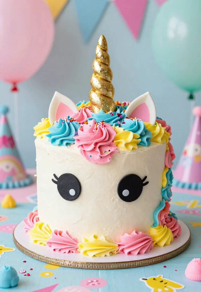 16 Chic and Fun 27th Birthday Cake Ideas for a Celebration to Remember - 2. Whimsical Unicorn Cake 1