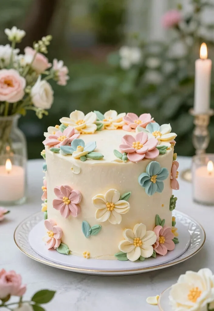 16 Chic and Fun 27th Birthday Cake Ideas for a Celebration to Remember - 3. Floral Buttercream Cake 1