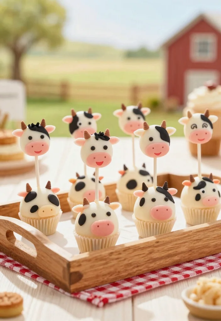 16 Cow Cake Pops Ideas Farm Cute Treats - 2. Mini Cow Cake Pops 1