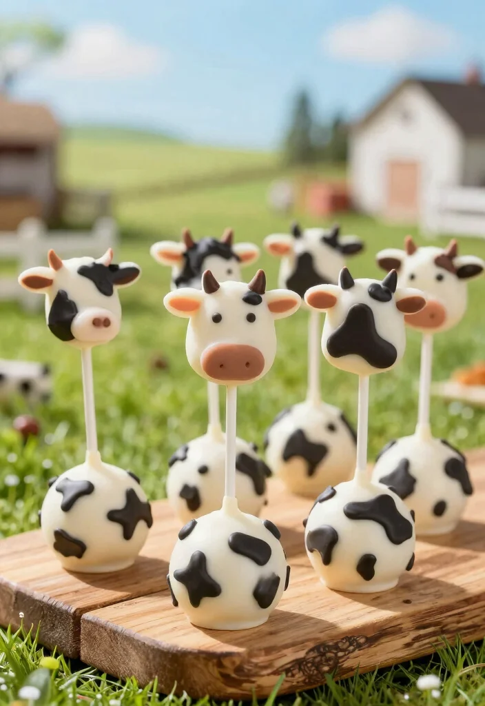 16 Cow Cake Pops Ideas Farm Cute Treats - 3. Cow Print Cake Pops 1