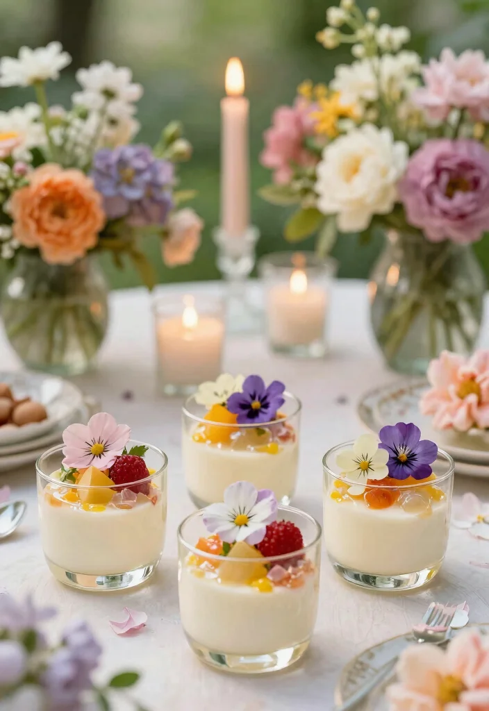 16 Floral Cake Birthday Ideas: Soft Romantic Designs for Garden Parties - 14. Soft Floral Panna Cotta 1