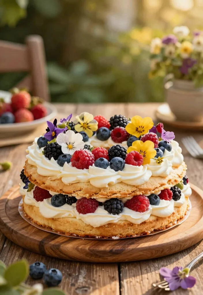 16 Floral Cake Birthday Ideas: Soft Romantic Designs for Garden Parties - 15. Rustic Floral Shortcake 1