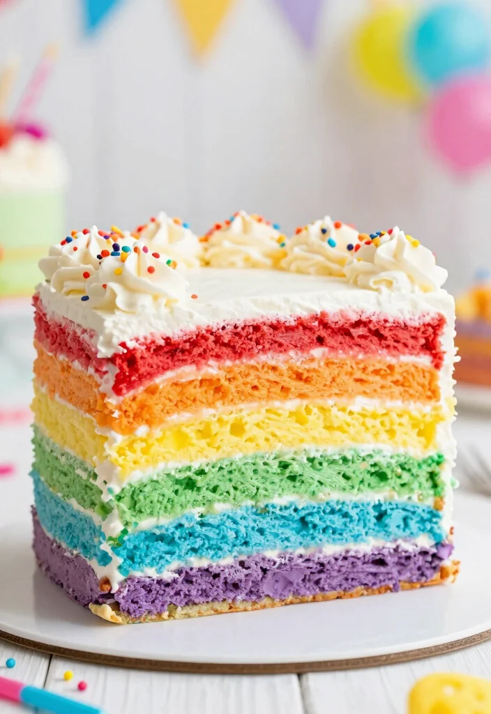 16 Fun Modern Designs for 19th Birthday Cakes - 11. Rainbow Layer Cake 1
