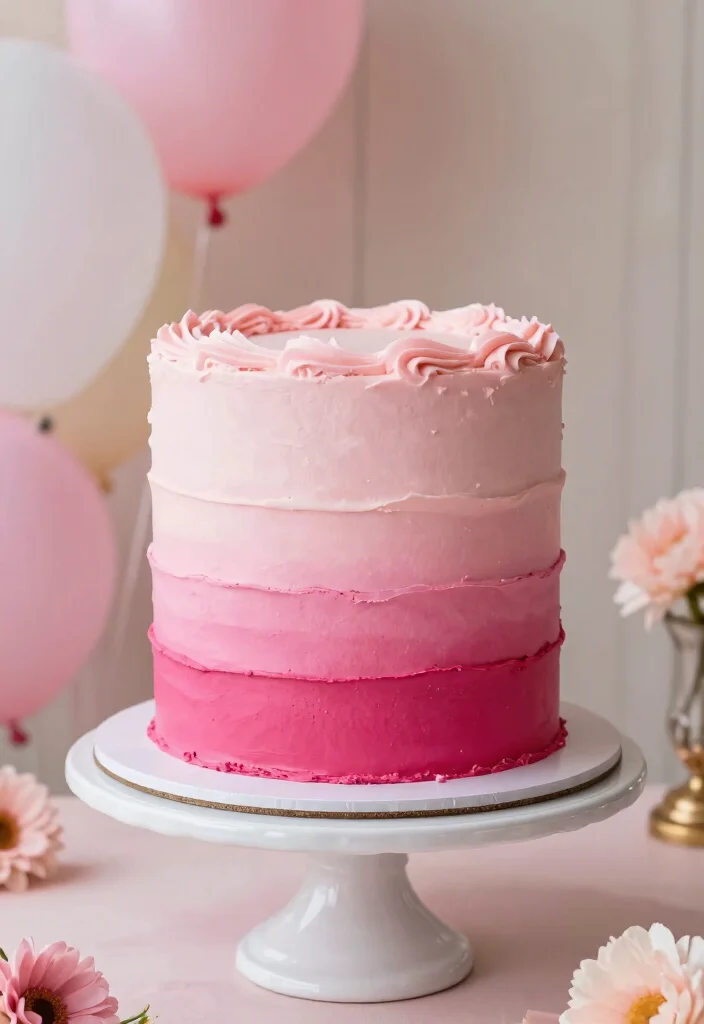 16 Fun Modern Designs for 19th Birthday Cakes - 4. Ombre Cake 1
