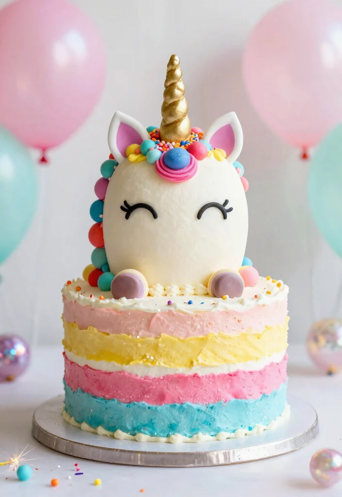 16 Fun Modern Designs for 19th Birthday Cakes - 9. Unicorn Cake 1