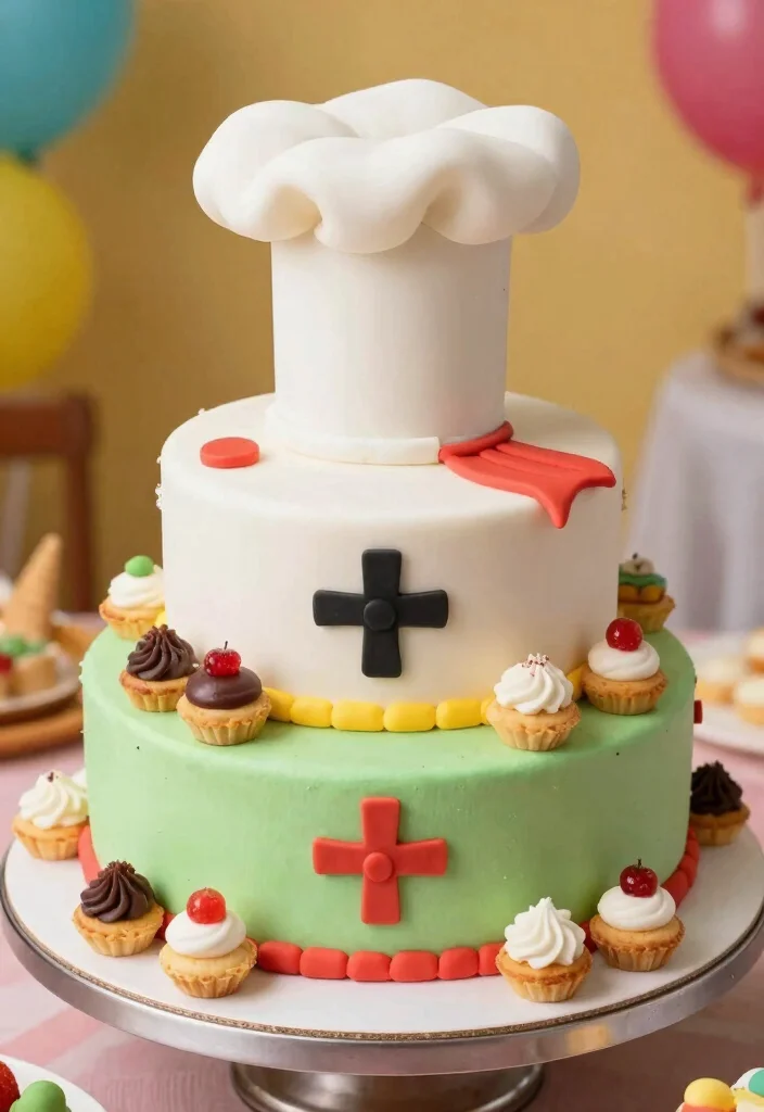 16 Graduation Cake Topper Ideas Proud Milestone Decor - 13. Chef's Hat Cake Topper 1