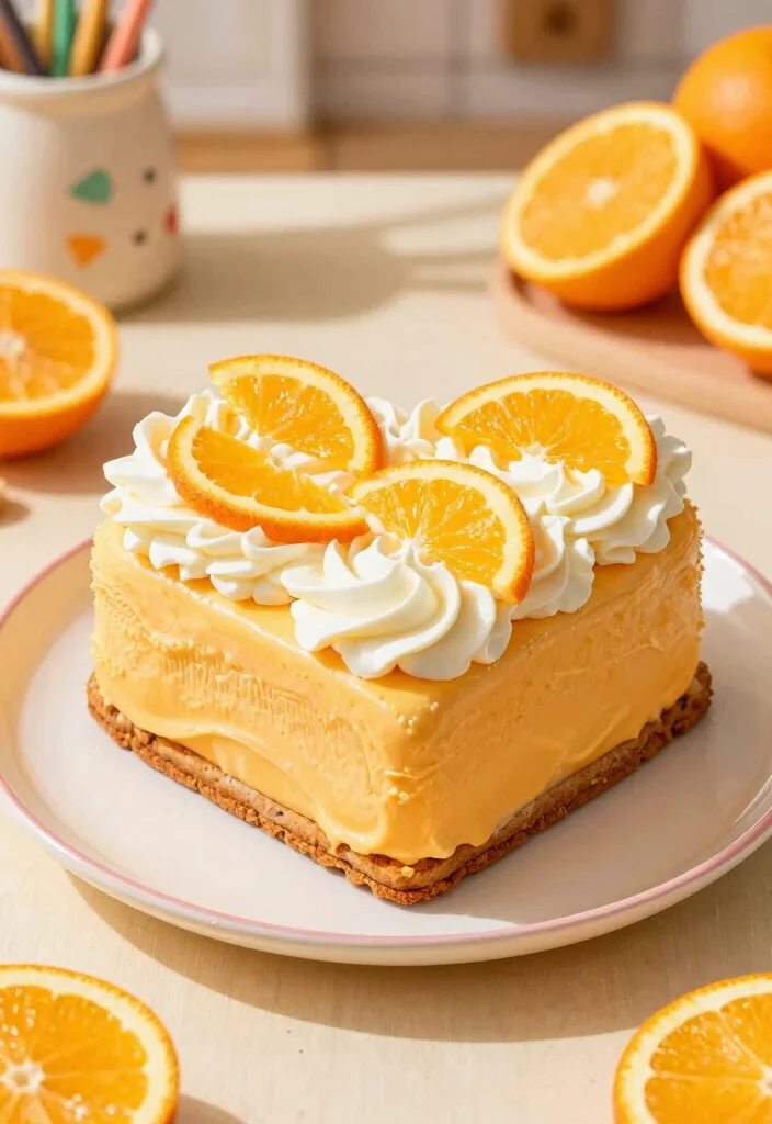 16 Heart Cookie Cake Ideas to Add Sweet Fun to Special Occasions - 9. Orange Creamsicle Heart Cake 1