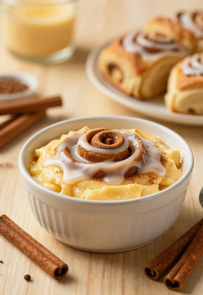 16 Irresistible Pudding Pain Rassis Ideas for a Creamy Vegan Delight - 10. Cinnamon Roll Pudding 1