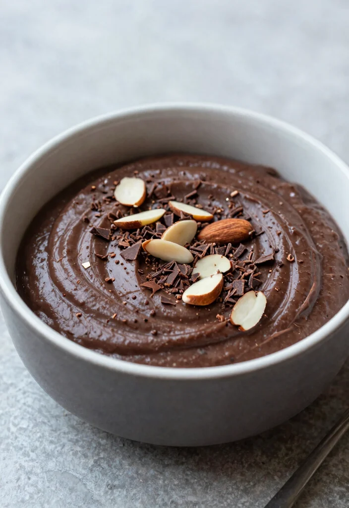 16 Irresistible Pudding Pain Rassis Ideas for a Creamy Vegan Delight - 13. Dark Chocolate Almond Butter Pudding 1