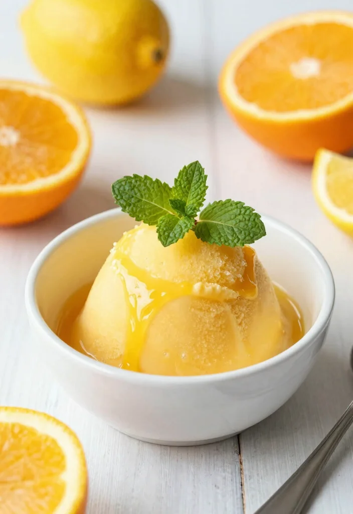 16 Irresistible Pudding Pain Rassis Ideas for a Creamy Vegan Delight - 14. Citrus Sorbet Pudding 1