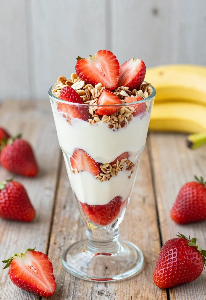 16 Irresistible Pudding Pain Rassis Ideas for a Creamy Vegan Delight - 4. Strawberry Banana Pudding Parfait 1