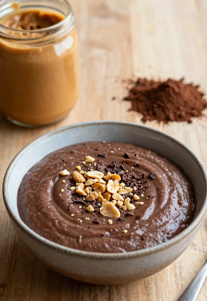16 Irresistible Pudding Pain Rassis Ideas for a Creamy Vegan Delight - 6. Peanut Butter Chocolate Pudding 1