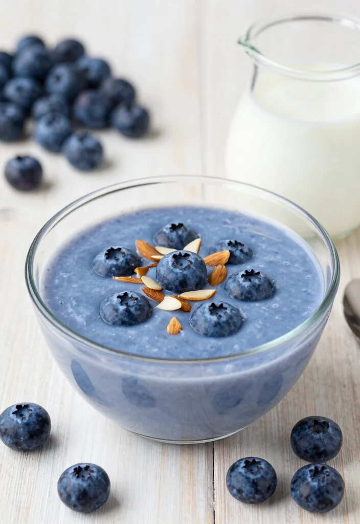 16 Irresistible Pudding Pain Rassis Ideas for a Creamy Vegan Delight - 8. Blueberry Almond Milk Pudding 1