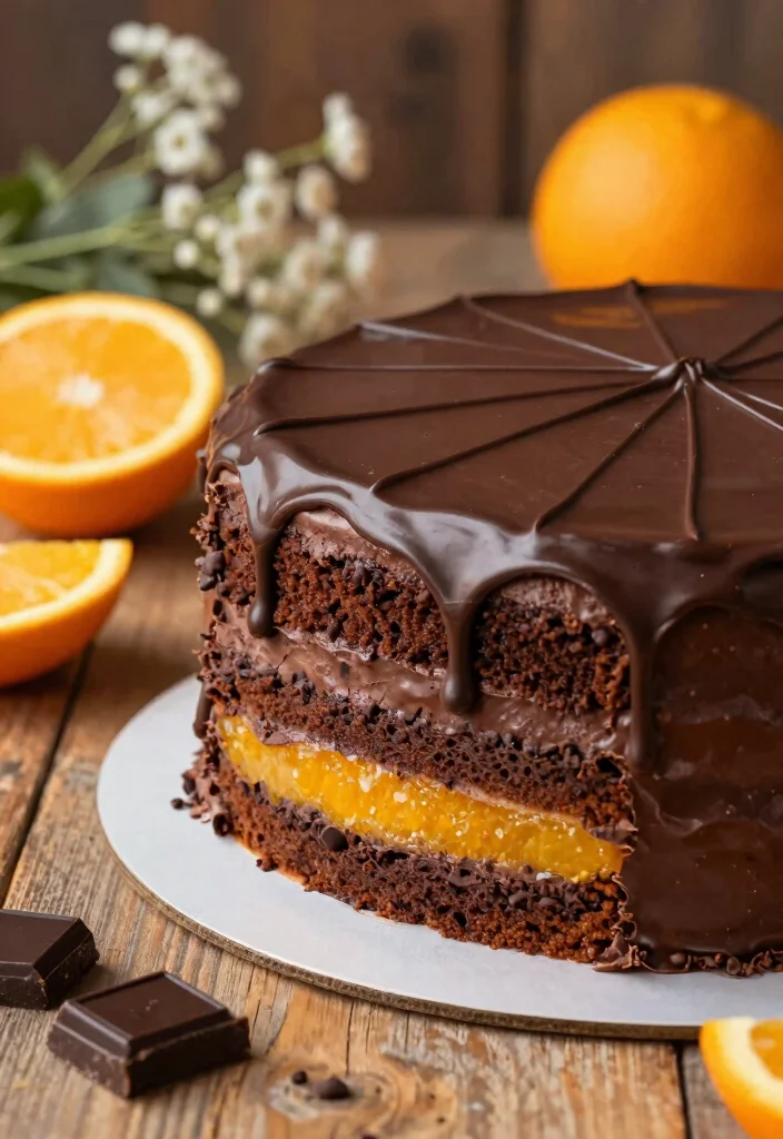 16 Orange Chocolate Cake Ideas Rich Citrus Flavor - 1. Classic Orange Chocolate Layer Cake 1