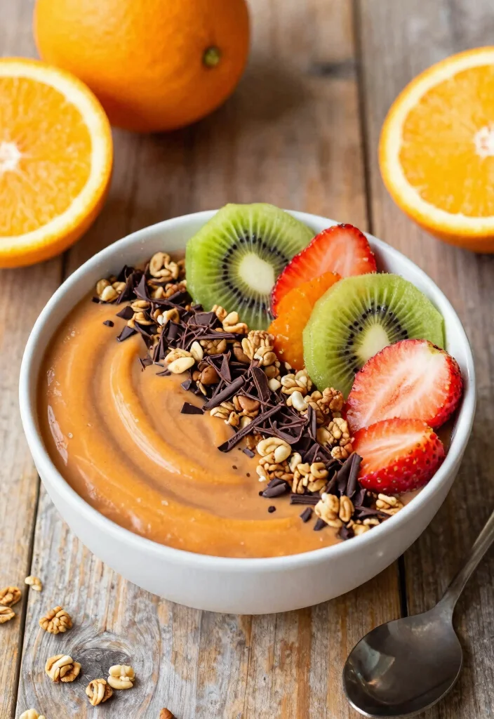 16 Orange Chocolate Cake Ideas Rich Citrus Flavor - 15. Orange Chocolate Smoothie Bowl 1