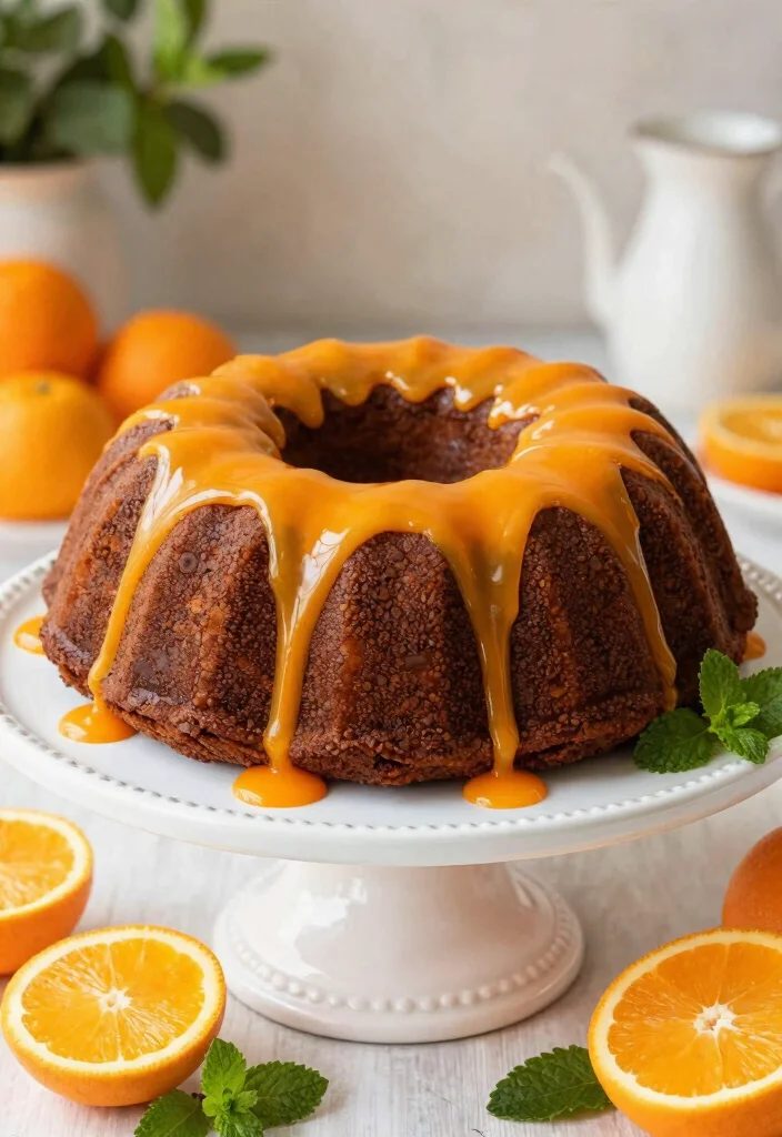 16 Orange Chocolate Cake Ideas Rich Citrus Flavor - 2. Orange Chocolate Bundt Cake 1