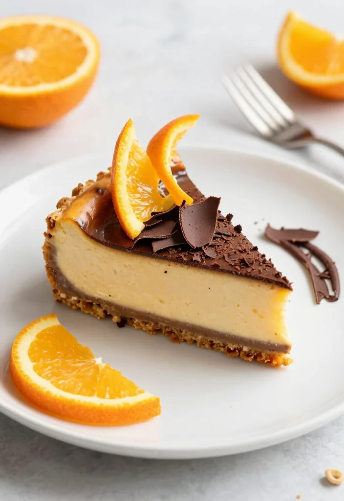 16 Orange Chocolate Cake Ideas Rich Citrus Flavor - 7. Orange Chocolate Cheesecake 1