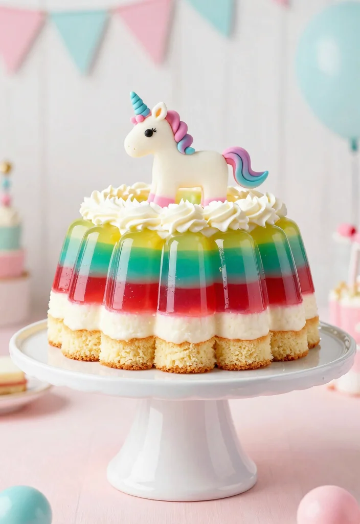 16 Unicorn Bento Cake Ideas Magical Mini Designs - 5. Unicorn Jelly Cake 1