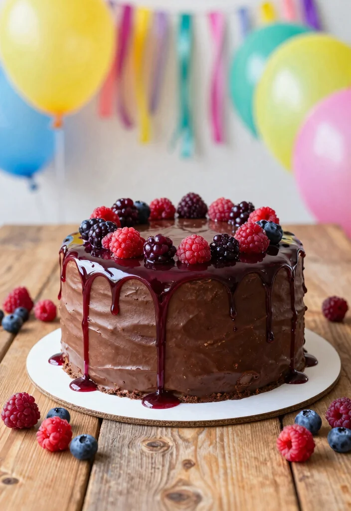 17 Berry First Birthday Cake Ideas Sweet Fruity Smash - 2. Berry Chocolate Smash Cake 1