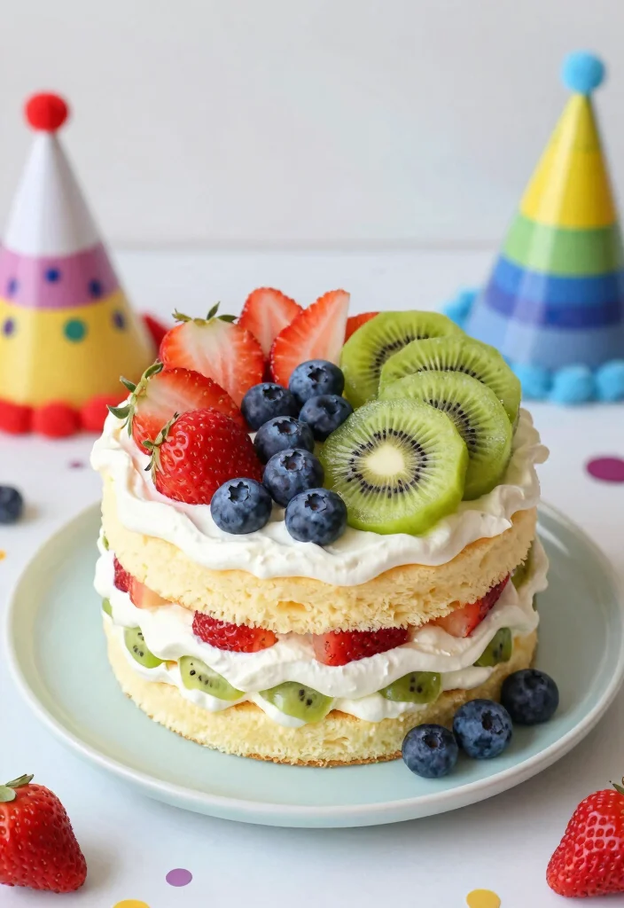 17 Birthday Bento Cake Ideas for Cute Personal Celebrations - 1. Rainbow Fruits Bento Cake 1