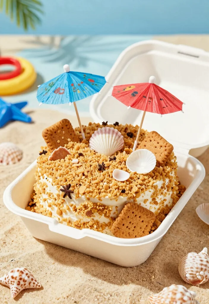 17 Birthday Bento Cake Ideas for Cute Personal Celebrations - 10. Beach Party Bento Cake 1