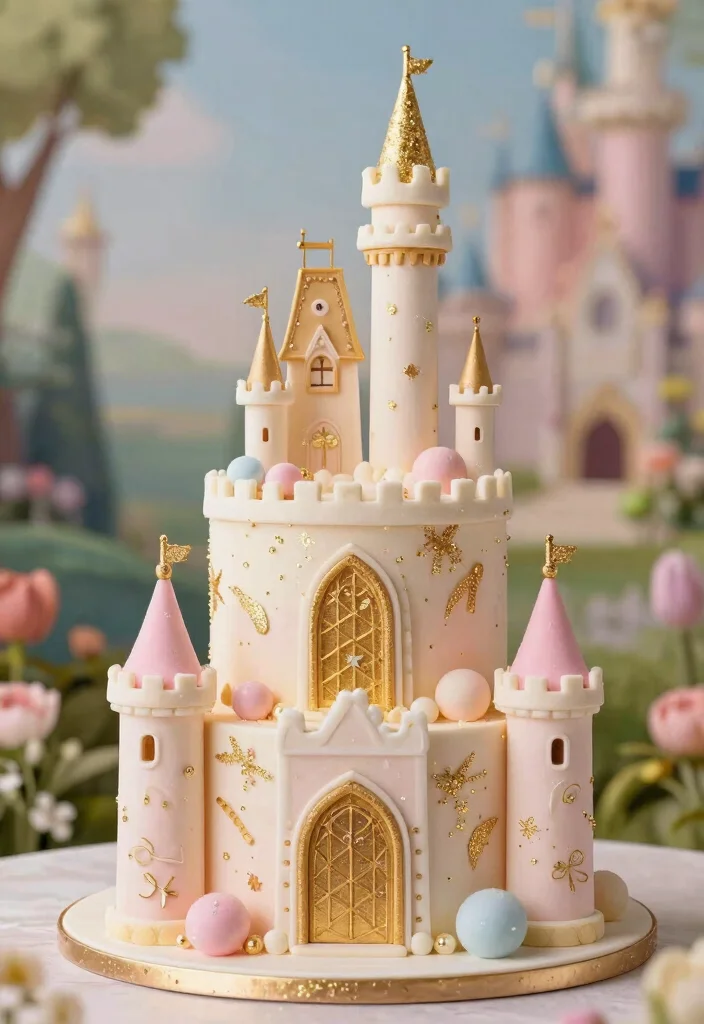 17 Birthday Bento Cake Ideas for Cute Personal Celebrations - 14. Princess Castle Bento Cake 1