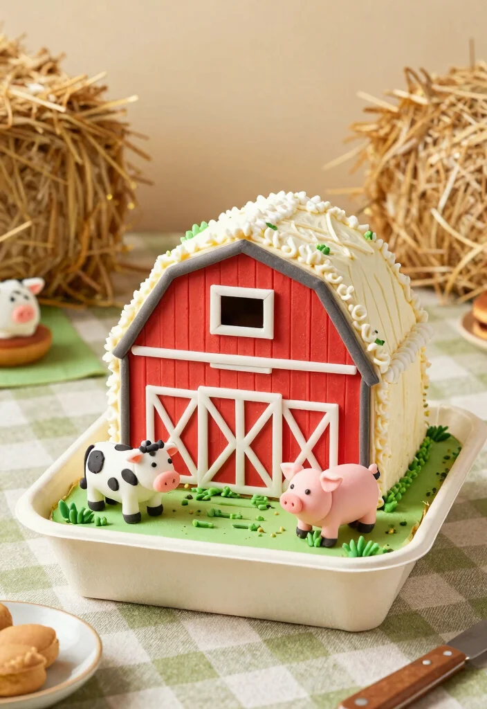 17 Birthday Bento Cake Ideas for Cute Personal Celebrations - 15. Farmyard Fun Bento Cake 1