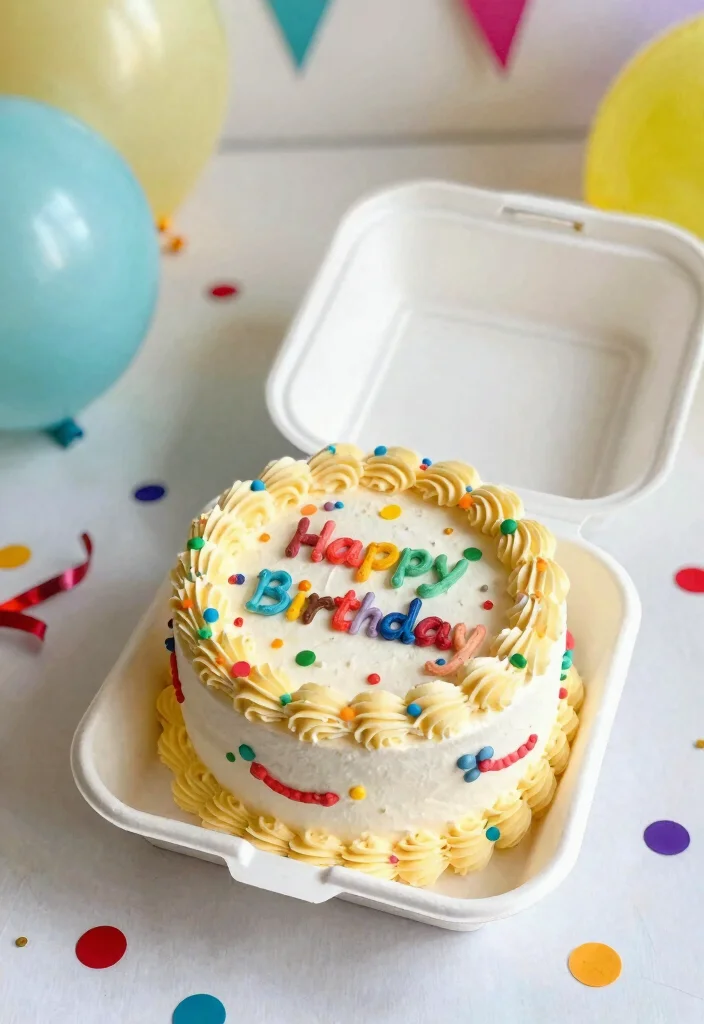 17 Birthday Bento Cake Ideas for Cute Personal Celebrations - 17. Personalized Message Bento Cake 1