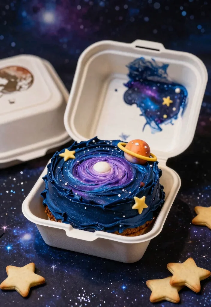 17 Birthday Bento Cake Ideas for Cute Personal Celebrations - 7. Space Galaxy Bento Cake 1