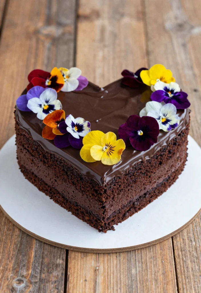 17 Black Vintage Heart Cake Ideas Dark Romantic Style - 12. Black Pudding Heart Cake 1