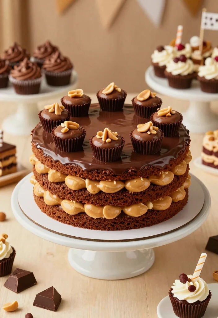 17 Cake for 18th Birthday Girl Ideas Glam Sweet Designs - 14. Peanut Butter Cup Cake 1