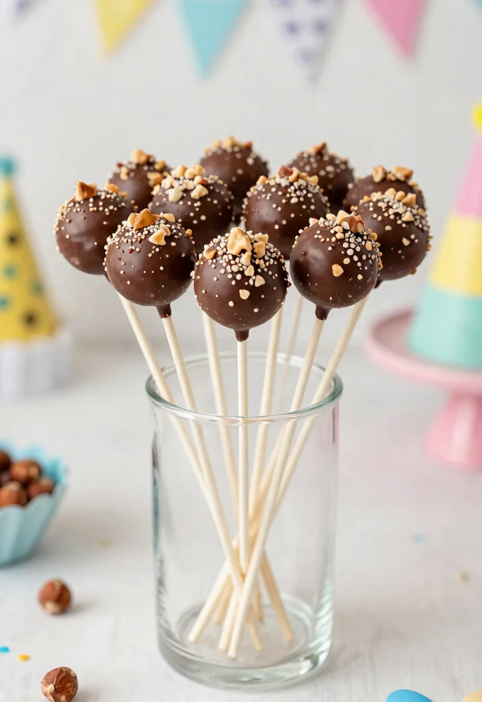 17 Chocolate Hazelnut Cake Ideas Nutty Decadent Layers - 13. Chocolate Hazelnut Cake Pops 1