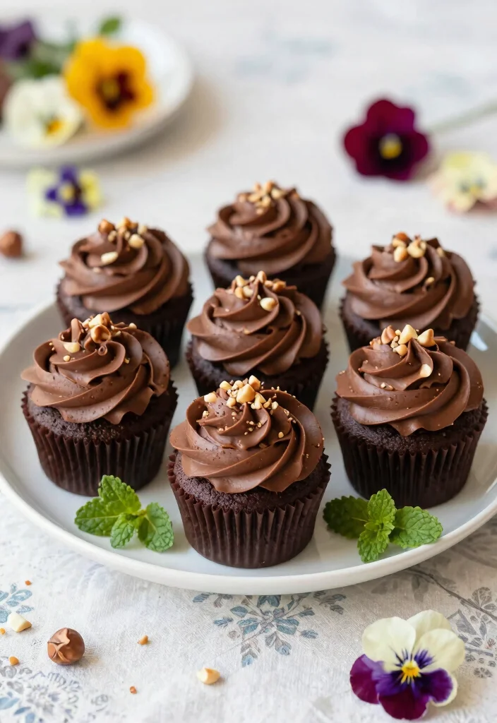 17 Chocolate Hazelnut Cake Ideas Nutty Decadent Layers - 2. Chocolate Hazelnut Cupcakes 1