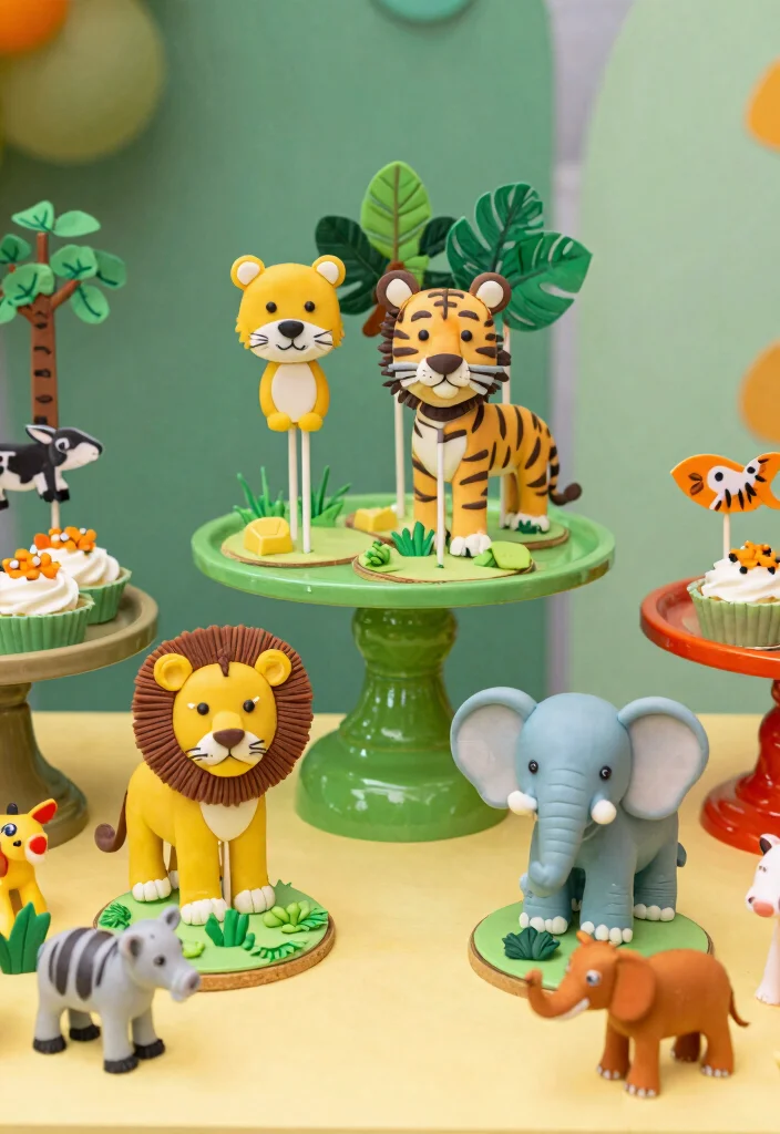 17 Jungle Cake Pops Ideas: Wild Party Desserts for Your Tropical Bash - 17. Wild Animal Kingdom Cake Pops 1