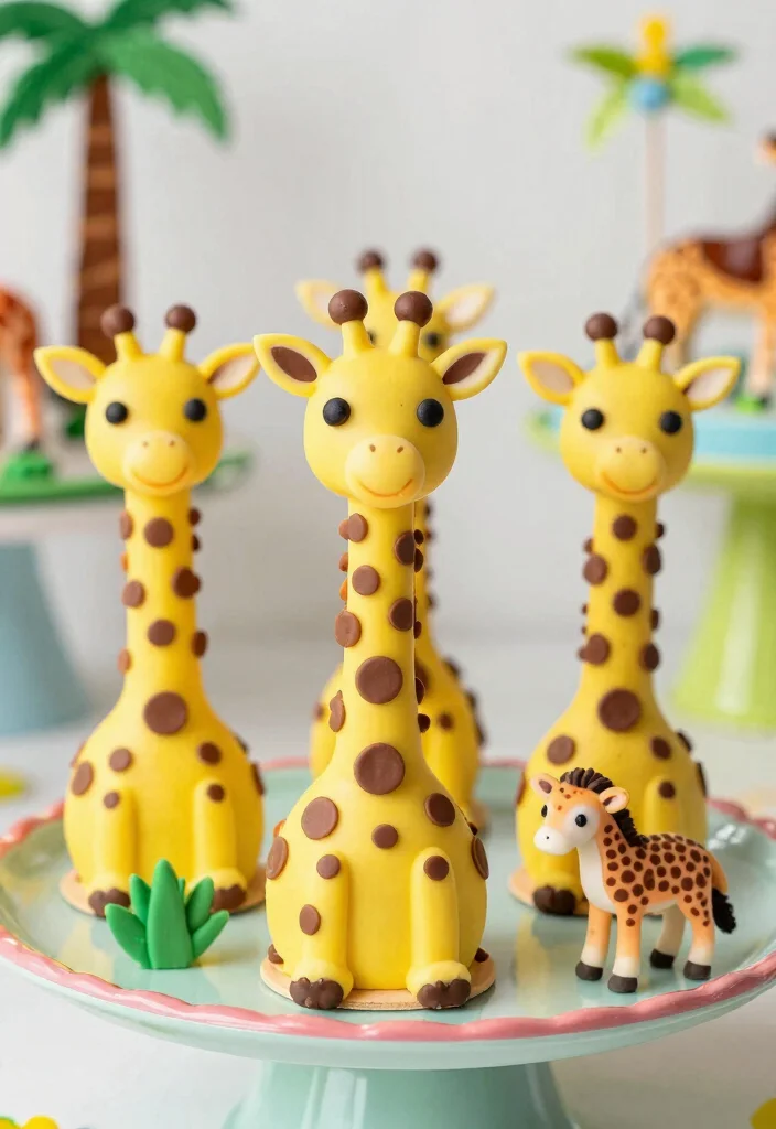 17 Jungle Cake Pops Ideas: Wild Party Desserts for Your Tropical Bash - 6. Cute Giraffe Cake Pops 1