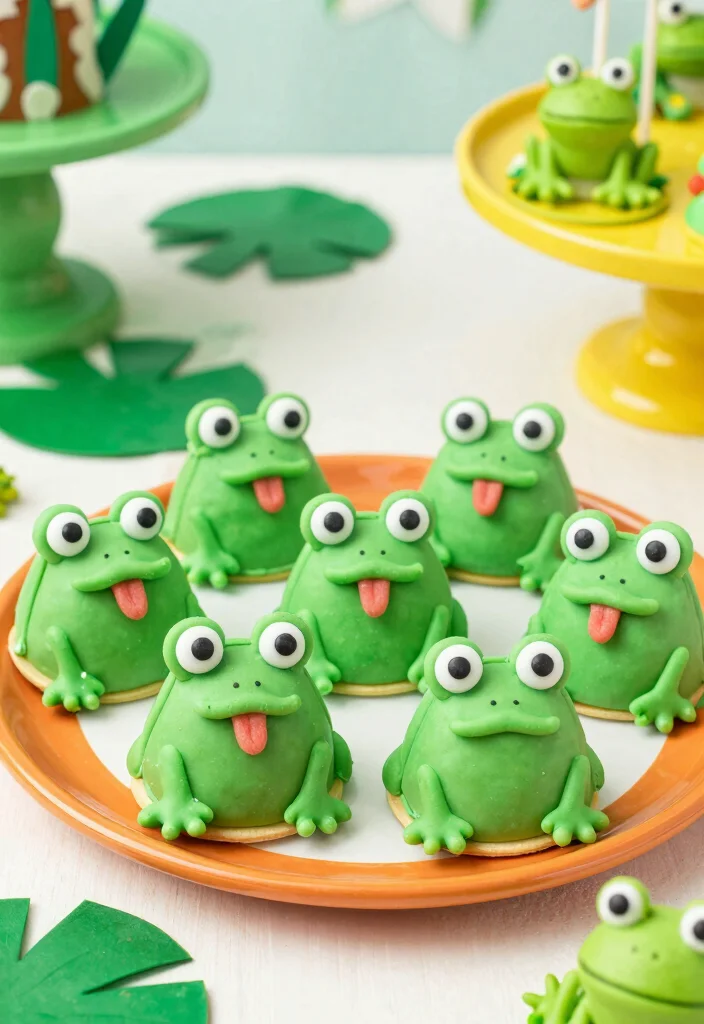 17 Jungle Cake Pops Ideas: Wild Party Desserts for Your Tropical Bash - 8. Colorful Frog Cake Pops 1