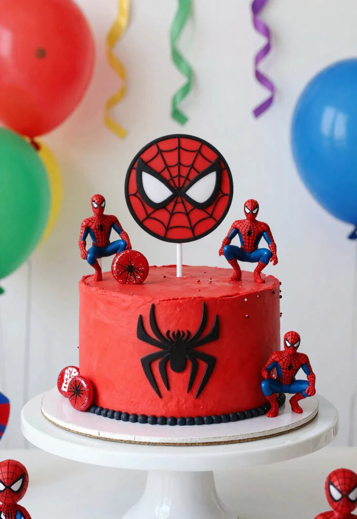 17 Spidey Birthday Cake Ideas Superhero Fun Theme - 1. Classic Spiderman Cake 1