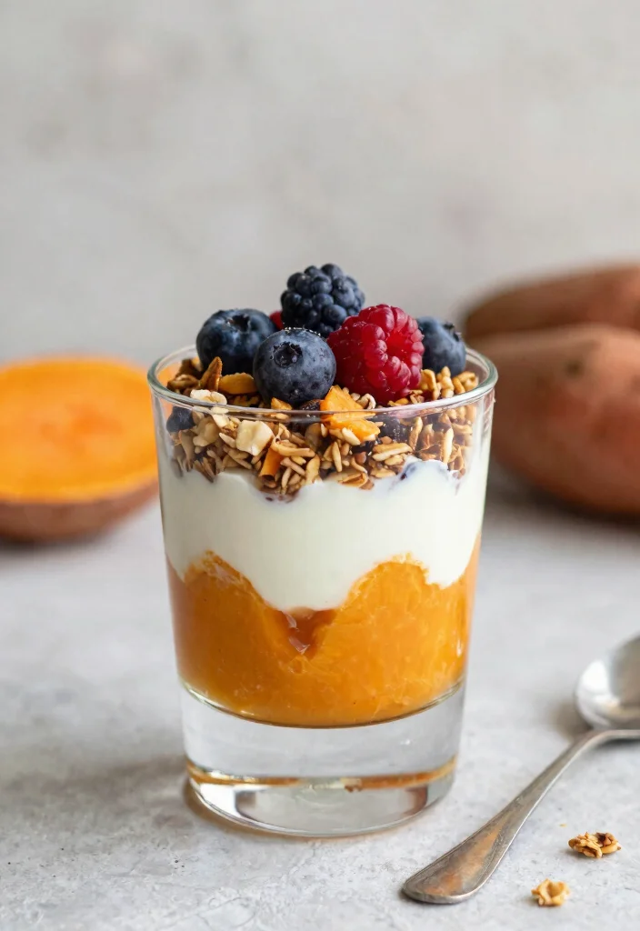 17 Sweet Potato Pudding Ideas for Warm Comfort Flavor - 10. Sweet Potato Pudding Parfait 1