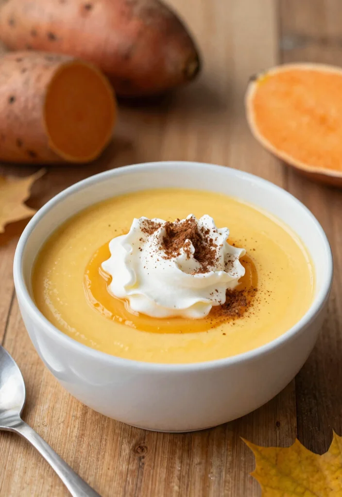 17 Sweet Potato Pudding Ideas for Warm Comfort Flavor - 14. Sweet Potato Cheesecake Pudding 1