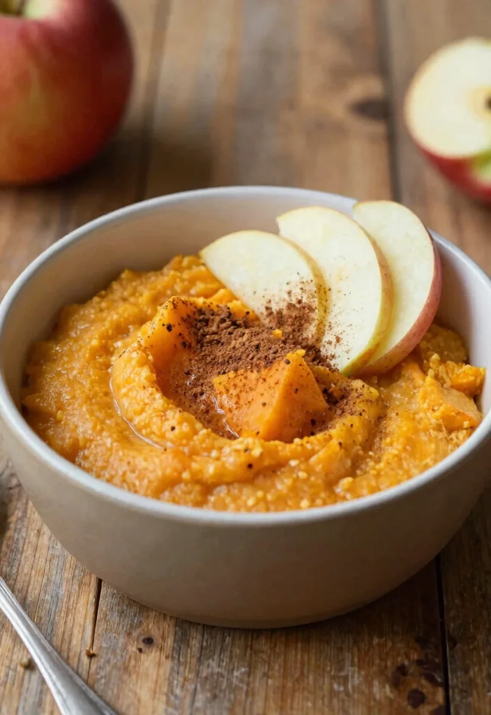 17 Sweet Potato Pudding Ideas for Warm Comfort Flavor - 15. Sweet Potato and Apple Pudding 1