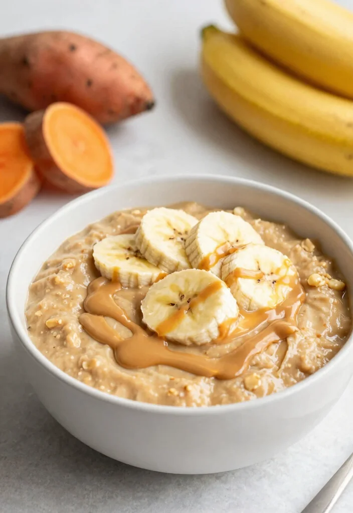 17 Sweet Potato Pudding Ideas for Warm Comfort Flavor - 8. Peanut Butter Banana Sweet Potato Pudding 1