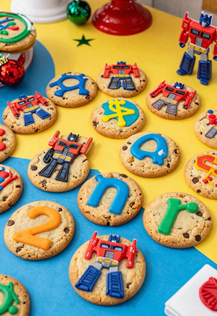 17 Transformers Birthday Cake Ideas for a Bold Action Theme - 11. Transformers Chocolate Chip Cookies 1