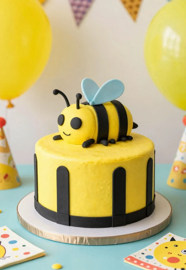 17 Transformers Birthday Cake Ideas for a Bold Action Theme - 2. Bumblebee Buzz Cake 1
