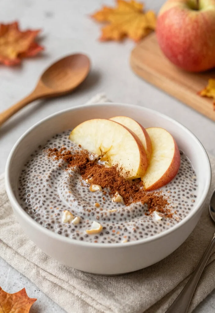 18 Nutritious and Delicious Chia Protein Pudding Ideas for Athletes - 10. Cinnamon Apple Chia Protein Pudding 1