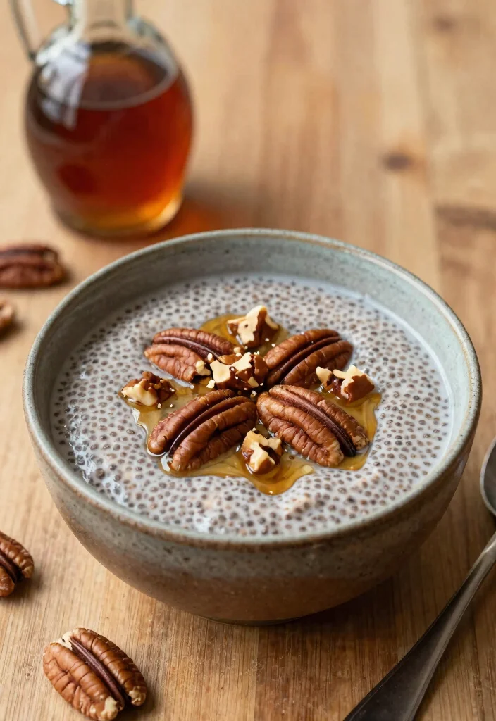 18 Nutritious and Delicious Chia Protein Pudding Ideas for Athletes - 9. Maple Pecan Chia Protein Pudding 1