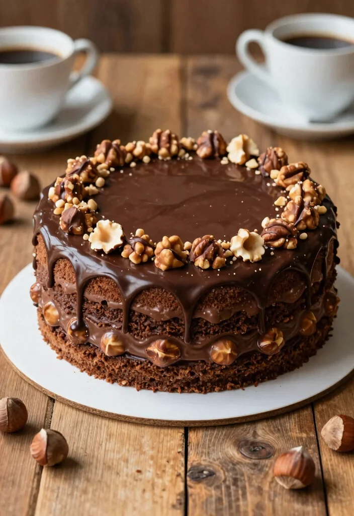 18 Stylish Grown-Up 30s Birthday Cake Ideas - 15. Chocolate Hazelnut Cake 1