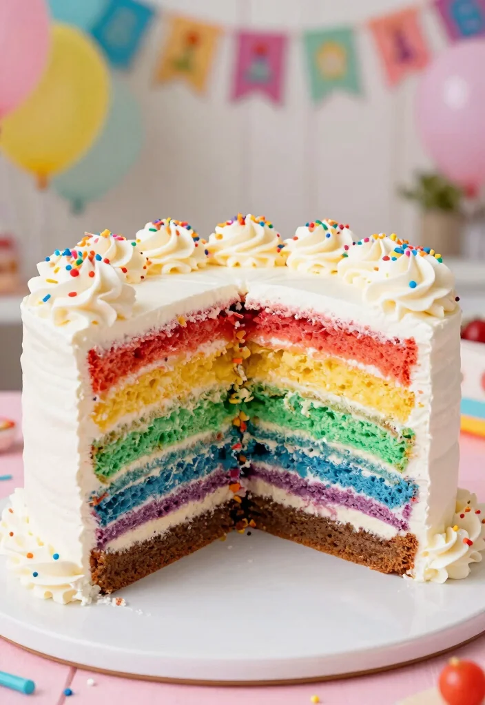 18 Stylish Grown-Up 30s Birthday Cake Ideas - 7. Whimsical Rainbow Cake 1