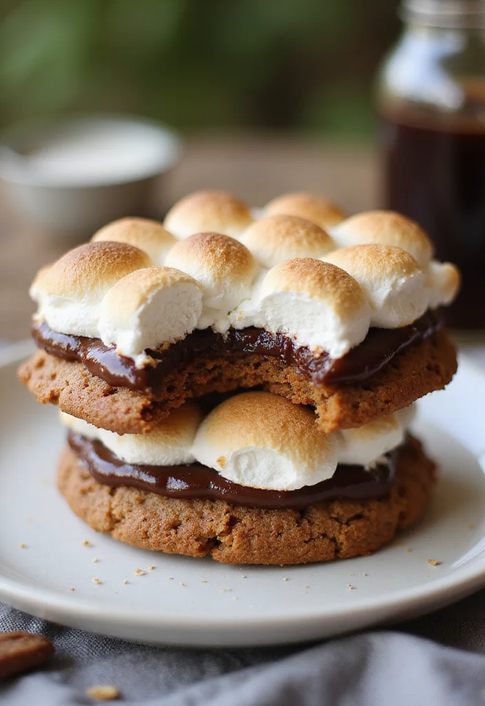 10 Cookie Cake Aesthetic Ideas That Will Make Your Dessert Dreams Come True! - 4. S'mores Cookie Cake 1