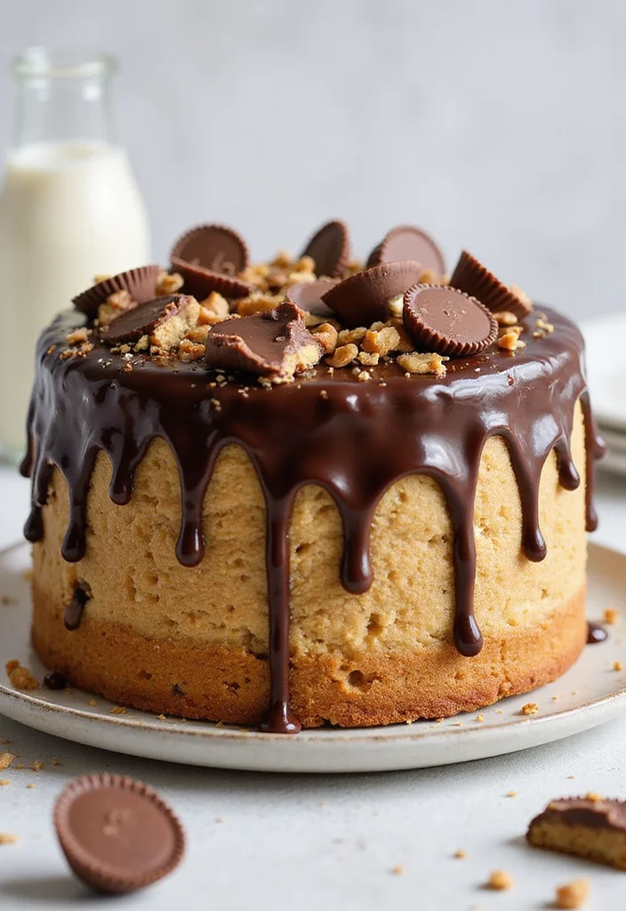 10 Cookie Cake Aesthetic Ideas That Will Make Your Dessert Dreams Come True! - 8. Peanut Butter Cup Cookie Cake 1