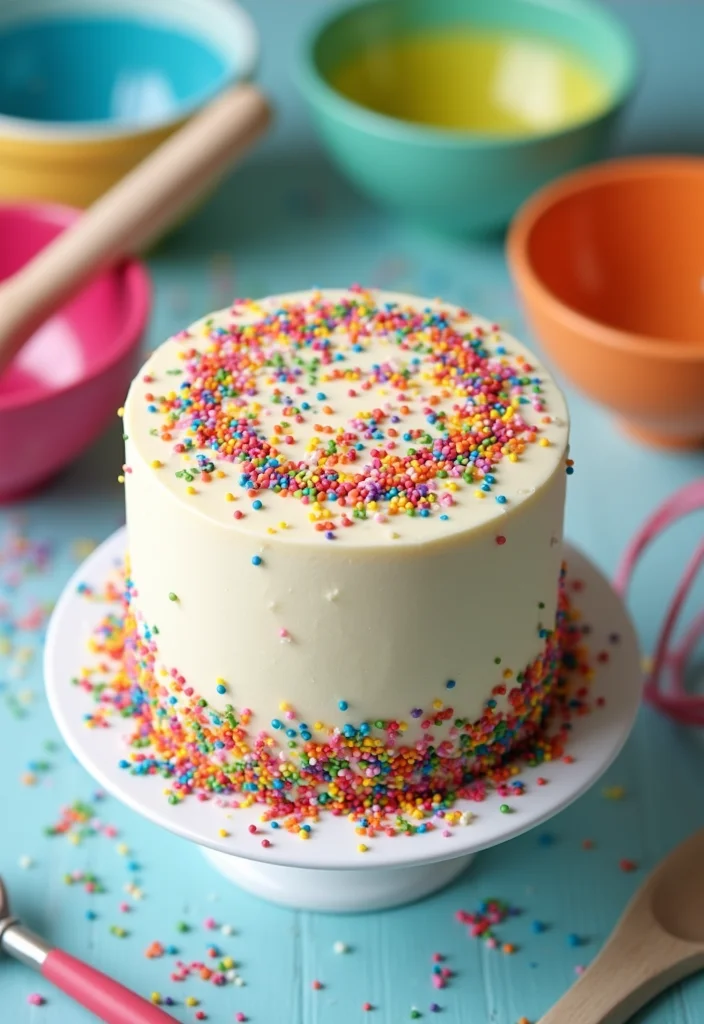 10 Simple Cake Recipes for Boys That Are So Fun, They'll Want to Bake Every Day! - 2. Rainbow Sprinkle Funfetti Cake 1